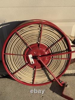 Wirt & Knox Fire Hose Reel with Nozzle Industrial Wall Mount 24 Vintage