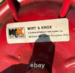 Wirt & Knox Fire Hose Reel with Nozzle Industrial Wall Mount 24 Vintage