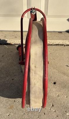 Wirt & Knox Fire Hose Reel with Nozzle Industrial Wall Mount 24 Vintage
