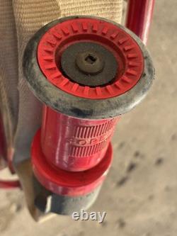 Wirt & Knox Fire Hose Reel with Nozzle Industrial Wall Mount 24 Vintage