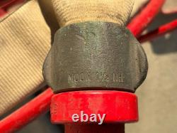 Wirt & Knox Fire Hose Reel with Nozzle Industrial Wall Mount 24 Vintage