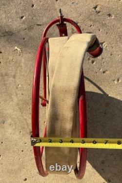Wirt & Knox Fire Hose Reel with Nozzle Industrial Wall Mount 24 Vintage