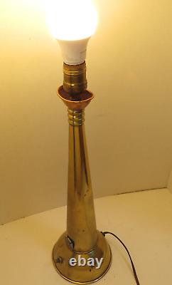 Working Vintage Fireman Firehose Nozzle Lamp New Glasgow Dept 17