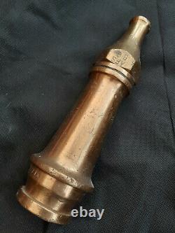 Wwii Vintage, Brass & Copper Fire Fighting Hose Nozzle, Stamped Afs 1939