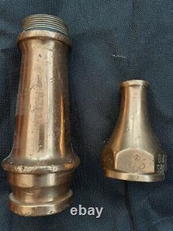 Wwii Vintage, Brass & Copper Fire Fighting Hose Nozzle, Stamped Afs 1939