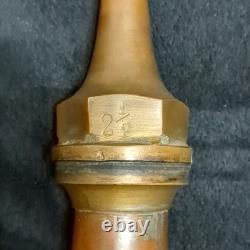 Zenith 2 1/2 in Brass Fire Hose Nozzle Firefighting & Rescue