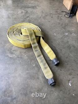 100' Tuyau d'incendie en toile vintage