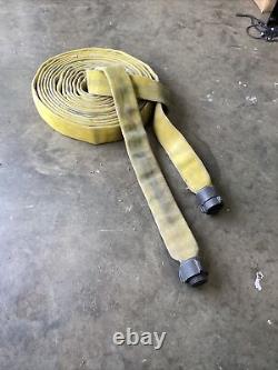 100' Tuyau d'incendie en toile vintage