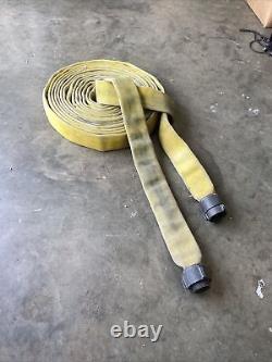 100' Tuyau d'incendie en toile vintage