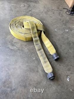 100' Tuyau d'incendie en toile vintage