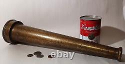 14 MACHINE AGE NY texas hewitt rubber corp bronze fire hose nozzle steampunk<br/>  <br/>14 MACHINE AGE NY texas hewitt rubber corp buse de tuyau d'incendie en bronze steampunk