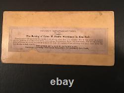 1859 Firefighting & Equipement Nyc Warehouse Fire Cyrus Field Anthony Sv