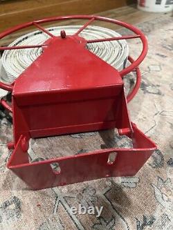 18 Enrouleur de Tuyau Antique Vintage Rouge avec Tuyau