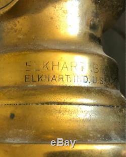 1917 Pompier Brass Fire Hose Buse Elkhart Coeur Lampe Elk