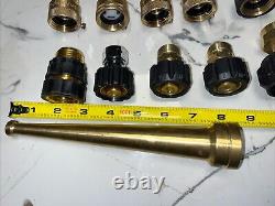 26 QTY ! EN VRAC - Raccords de tuyau en laiton, buse de tuyau d'incendie Watts B64.2, dispositif de rupture de vide