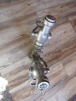 2 Buse et Diviseur de Tuyau d'Incendie Waterfog Rockwood Vintage Affichage Os1