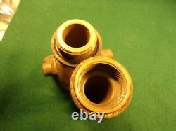 #2 sur 2, EMBOUT DE TUYAU D'INCENDIE COLT 9.5 EN LAITON ANTIQUE, POIGNÉE EN CROUPE