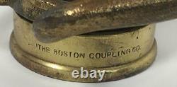 30 Tall Antique Boston Coupling Co Copper & Brass Fire Hose Des Pompiers Nozzle