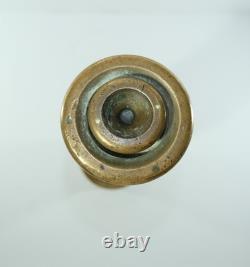 A1 Elgon Vintage Laiton Buse de Tuyau d'Incendie Patine Originale de Sapeur-Pompier 32cm Antique