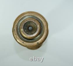 A1 Elgon Vintage Laiton Buse de Tuyau d'Incendie Patine Originale de Sapeur-Pompier 32cm Antique