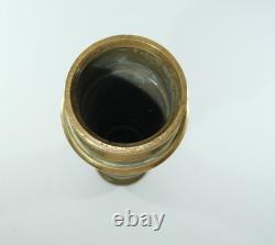 A1 Elgon buse de tuyau d'incendie en laiton vintage patine originale de pompier 32 cm antique