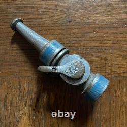 ANCIEN PAVÉ VAN PELT Tuyau d'incendie 1-1/4 BUSE en BRONZE Équipement N. Y