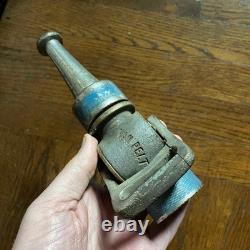 ANCIEN PAVÉ VAN PELT Tuyau d'incendie 1-1/4 BUSE en BRONZE Équipement N. Y