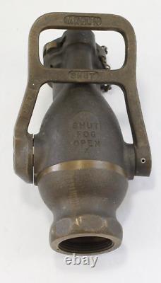 Akron 1 1/2 Buse de brouillard en laiton massif pour tuyau d'incendie industriel militaire