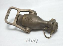 Akron 2069 4AN Marine 1 1/2 Buse à brouillard en laiton massif pour tuyau d'incendie industriel militaire