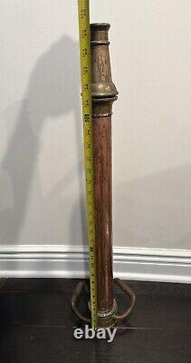 Ancien Buse de Feu en Laiton et Cuivre 30 Long W. D. Allen Chicago 1952 RARE Antiques