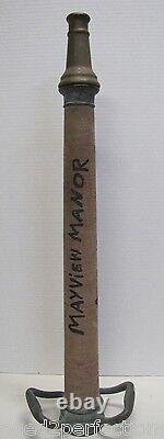 Ancien POMPE À INCENDIE en Laiton Support POWHATAN B&I Works RANSON W Va 6-61 30 1961