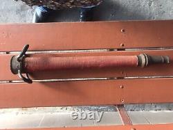 Ancien grand embout de tuyau de camion de pompier en cuivre des années 1900