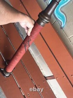 Ancien grand embout de tuyau de camion de pompier en cuivre des années 1900