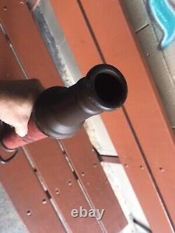 Ancien grand embout de tuyau de camion de pompier en cuivre des années 1900