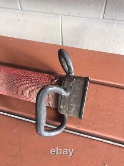 Ancien grand embout de tuyau de camion de pompier en cuivre des années 1900