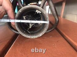 Ancien grand embout de tuyau de camion de pompier en cuivre des années 1900