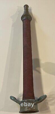 Ancienne lance à incendie en laiton de la compagnie Vintage American Le France Fire Engine Co.