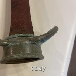 Ancienne lance à incendie en laiton de la compagnie Vintage American Le France Fire Engine Co.