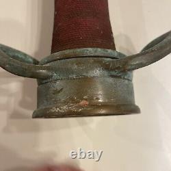 Ancienne lance à incendie en laiton de la compagnie Vintage American Le France Fire Engine Co.