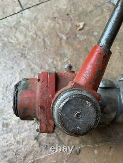 Ancienne pompe à incendie - Soupape / levier pivotant en laiton de pompier + cloche de camion Akron Brass Co