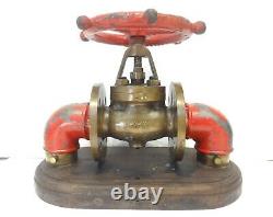 Antique 1915 Incendie Bronze Econ Valve Hydrant 32 Impressionnant Et Énormes Lbs