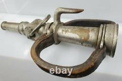 Antique 1917 Elkhart Brass Fire Hose Nozzel 19