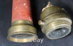 Antique 24 Large Brass & Cord Fire Hose Buse Brown Bro's & Co. Providence Ri