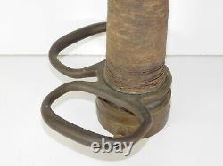 Antique 25 Aj Morse Sons Brass Wrapped Fire Man Fighter Hose Pipe Buse Boston