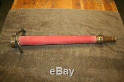 Antique 30 Laiton, Corded, Tuyau Tuyau D'incendie Buse Elkhart