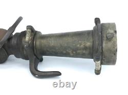 Antique American LaFrance 18 Buse de Tuyau d'Incendie en Laiton Massif Début des Années 1900
