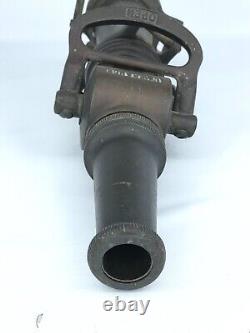 Antique American LaFrance 18 Buse de Tuyau d'Incendie en Laiton Massif Début des Années 1900