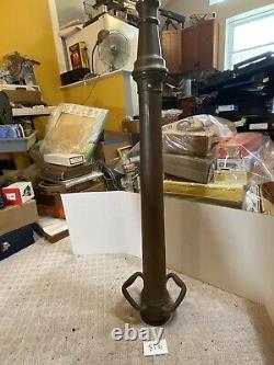 Antique Boston Woven Hose and Rubber Co 10. 27. 10. Buse de tuyau d'incendie 81S1