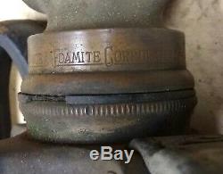 Antique Brass 1919 American Lafrance Et Foamite Corp. Camion Tuyau D'incendie Robinet D'eau