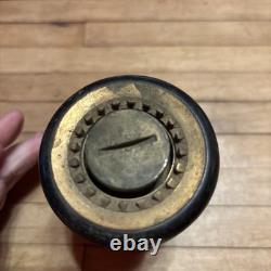 Antique Grande Buse de Tuyau d'Incendie en Laiton Elkhart Fabriquée par Elkhart Brass